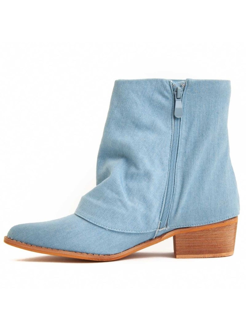 Stivaletto Con Tacco Materiale Sintetico Montevita Blu - Kiabi