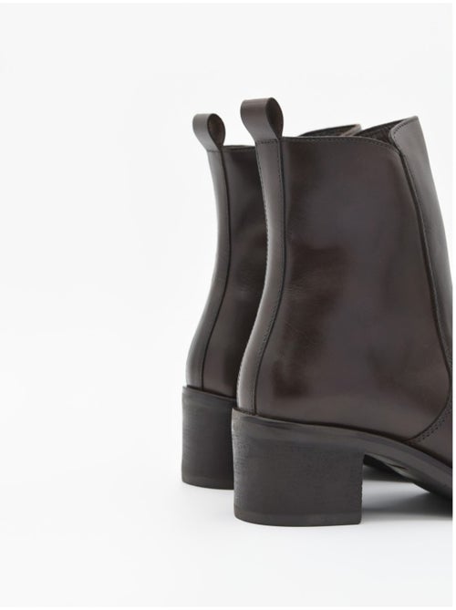 Stivaletto Con Tacco Materiale Sintetico Purapiel - Kiabi