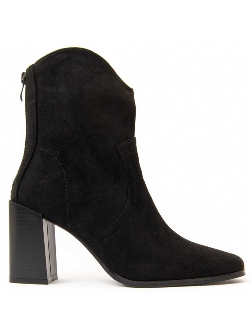 Stivaletto Con Tacco Tessuto Montevita Nero - Kiabi
