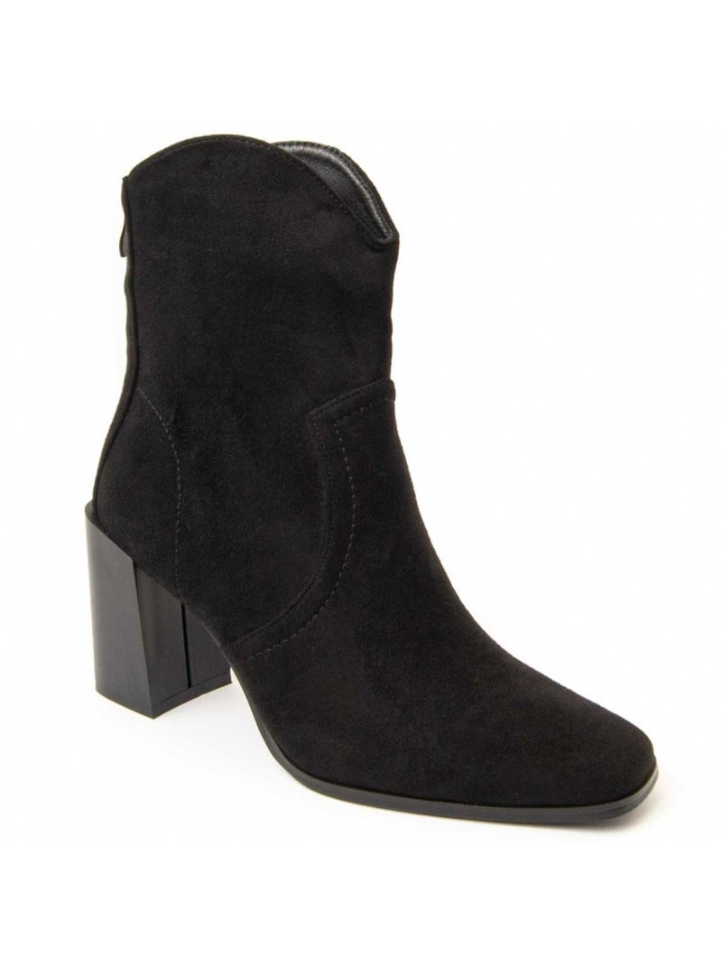 Stivaletto Con Tacco Tessuto Montevita Nero - Kiabi