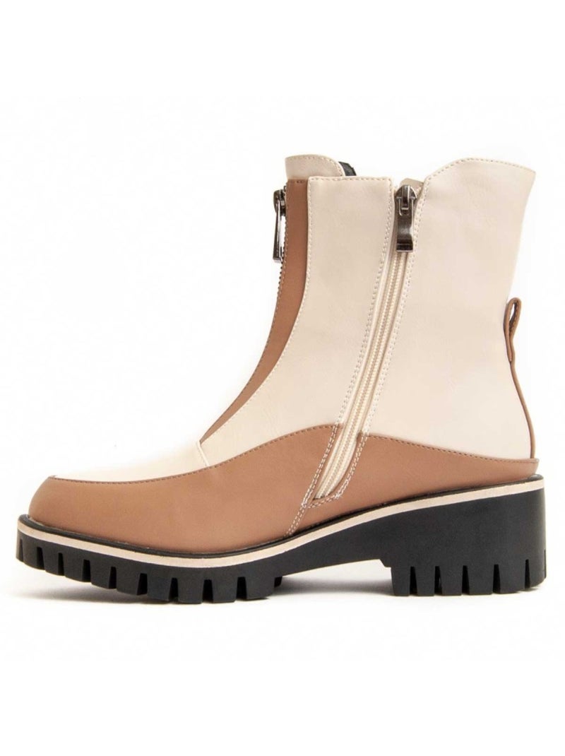Stivaletto Materiale Sintetico E Tessile Montevita Beige - Kiabi