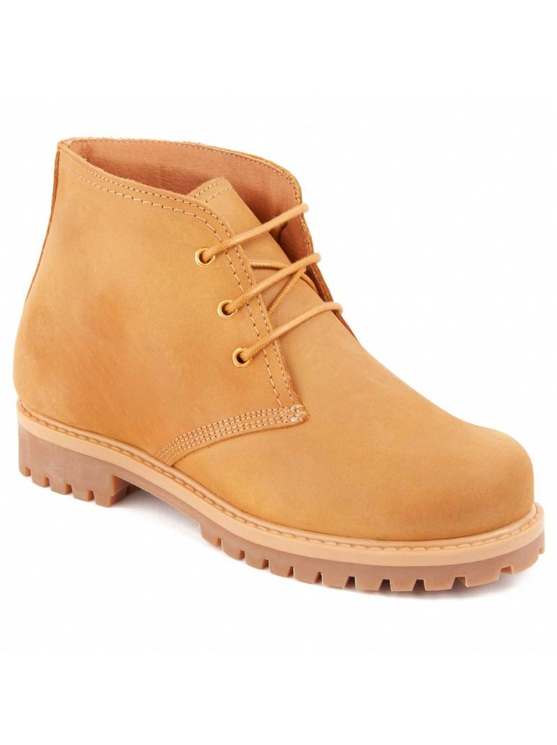 Stivaletto Pelle Naturale Purapiel Marrone - Kiabi