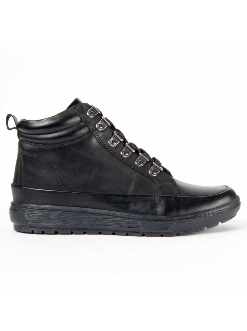 Stivaletto Pelle Naturale Purapiel Nero - Kiabi