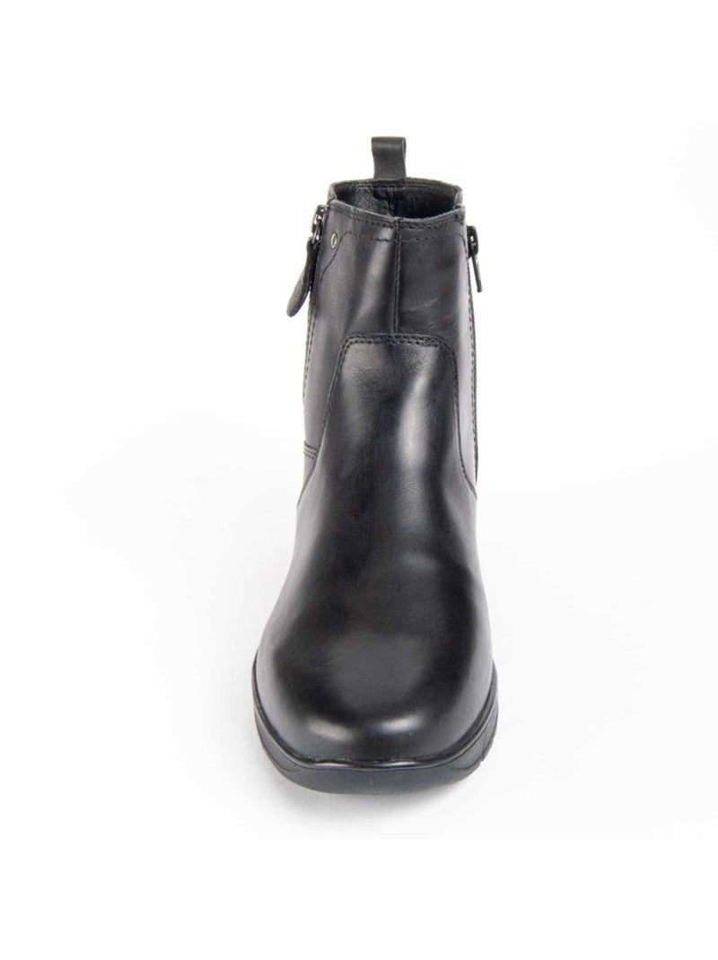 Stivaletto Pelle Naturale Purapiel Nero - Kiabi
