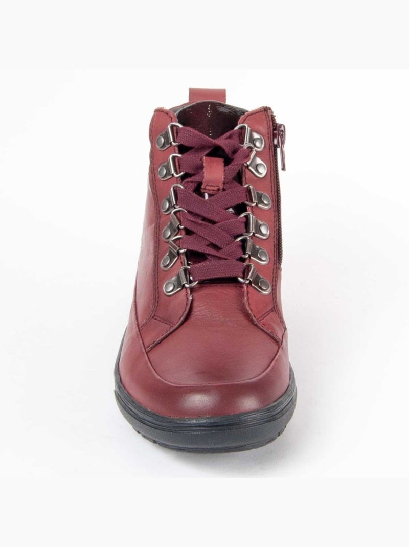 Stivaletto Pelle Naturale Purapiel Rosso - Kiabi