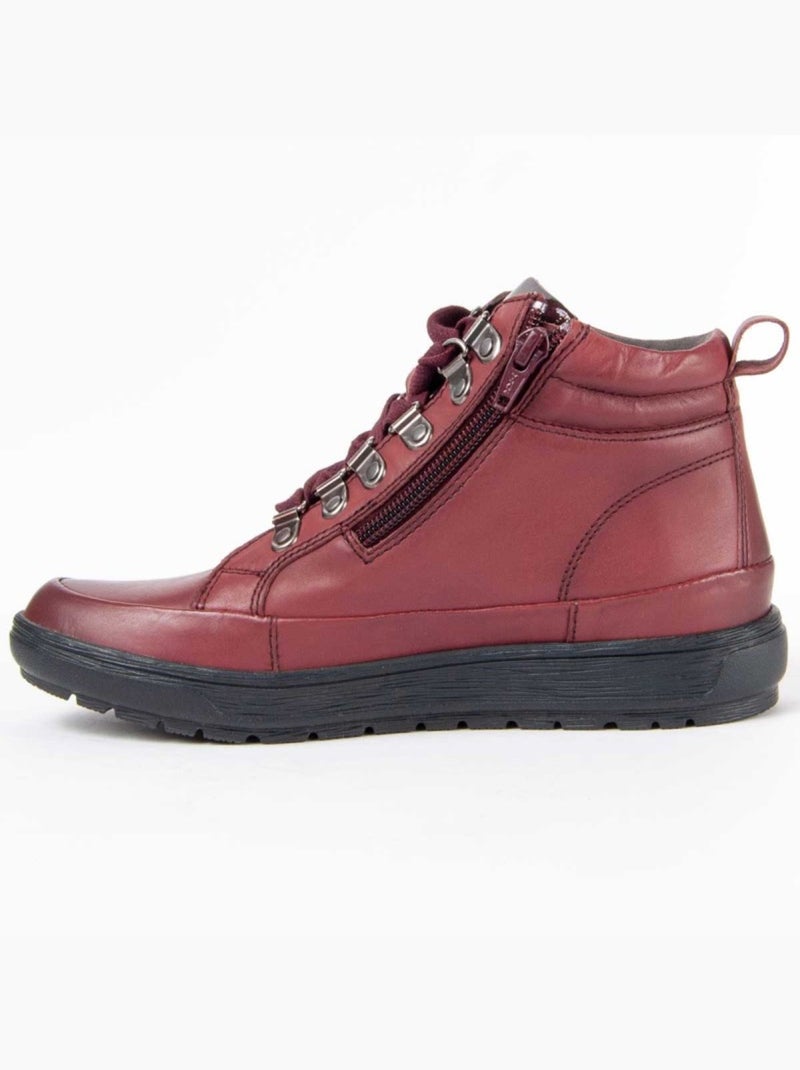 Stivaletto Pelle Naturale Purapiel Rosso - Kiabi