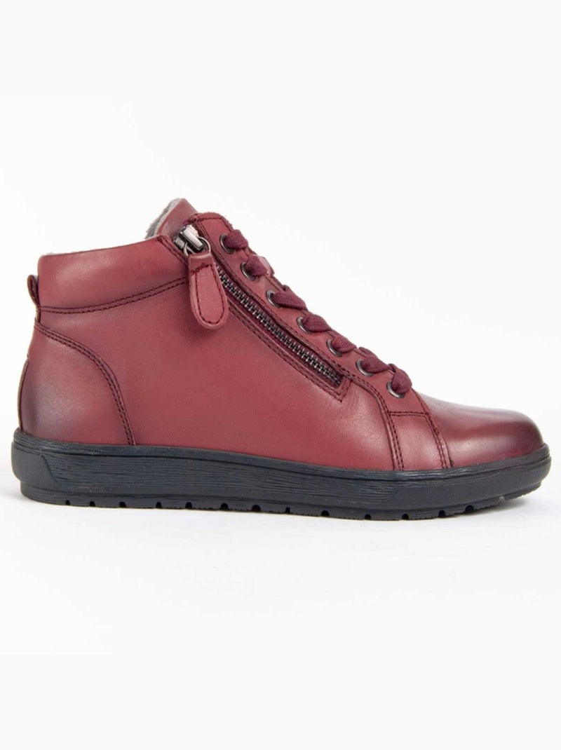 Stivaletto Pelle Naturale Purapiel Rosso - Kiabi