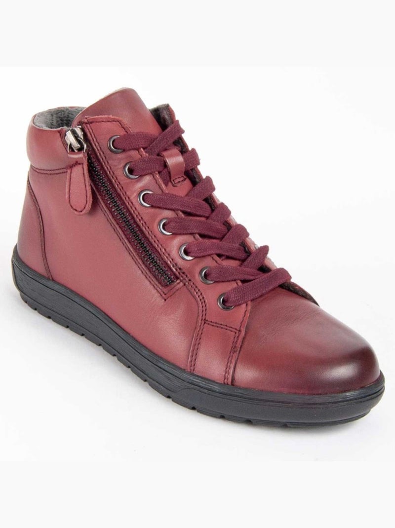 Stivaletto Pelle Naturale Purapiel Rosso - Kiabi