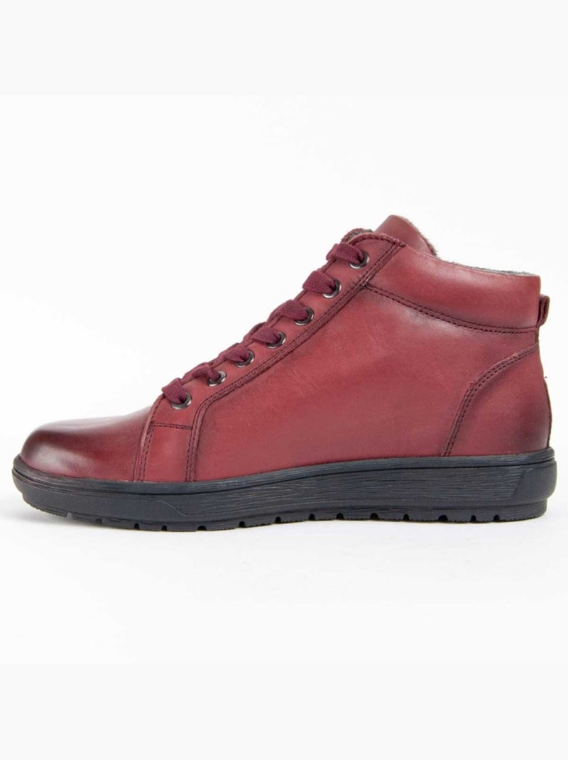 Stivaletto Pelle Naturale Purapiel Rosso - Kiabi