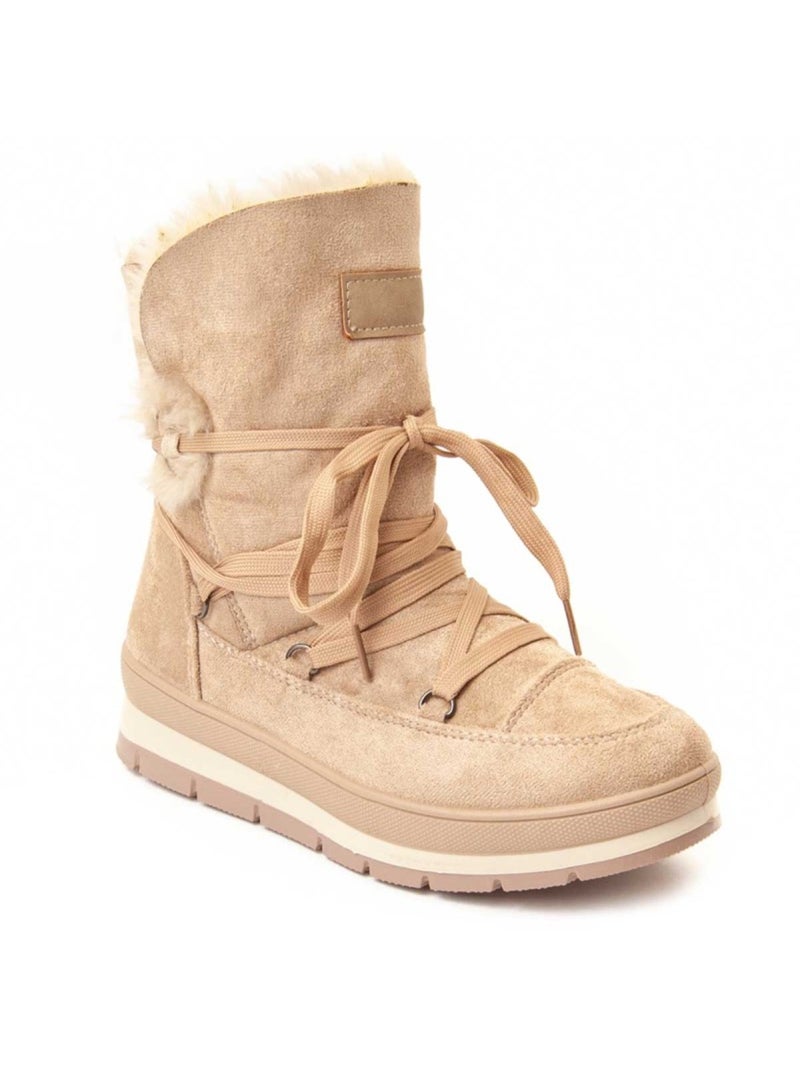 Stivaletto Platform Materiale Sintetico Montevita Beige - Kiabi