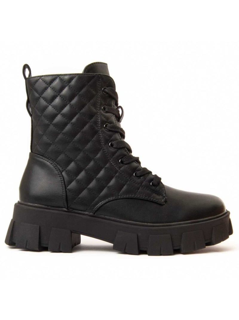 Stivaletto Platform Materiale Sintetico Montevita Nero - Kiabi