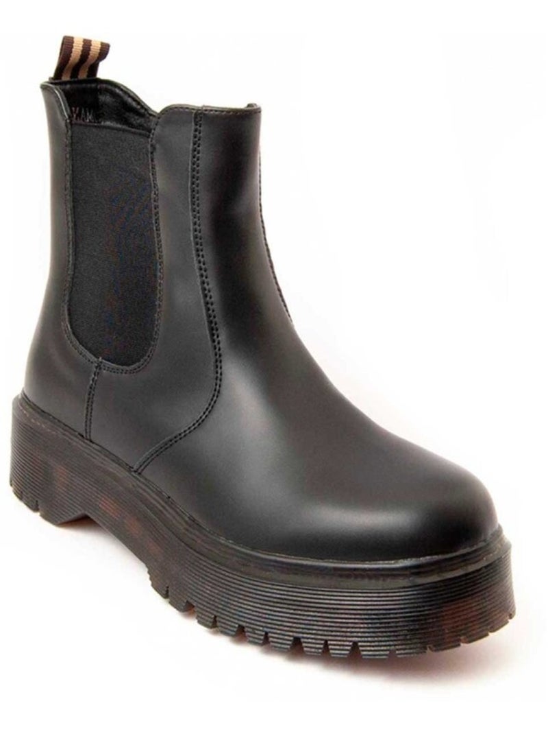 Stivaletto Platform Materiale Sintetico Montevita Nero - Kiabi