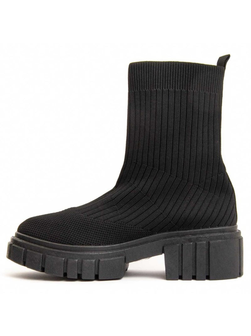 Stivaletto Platform Tessuto Montevita Nero - Kiabi