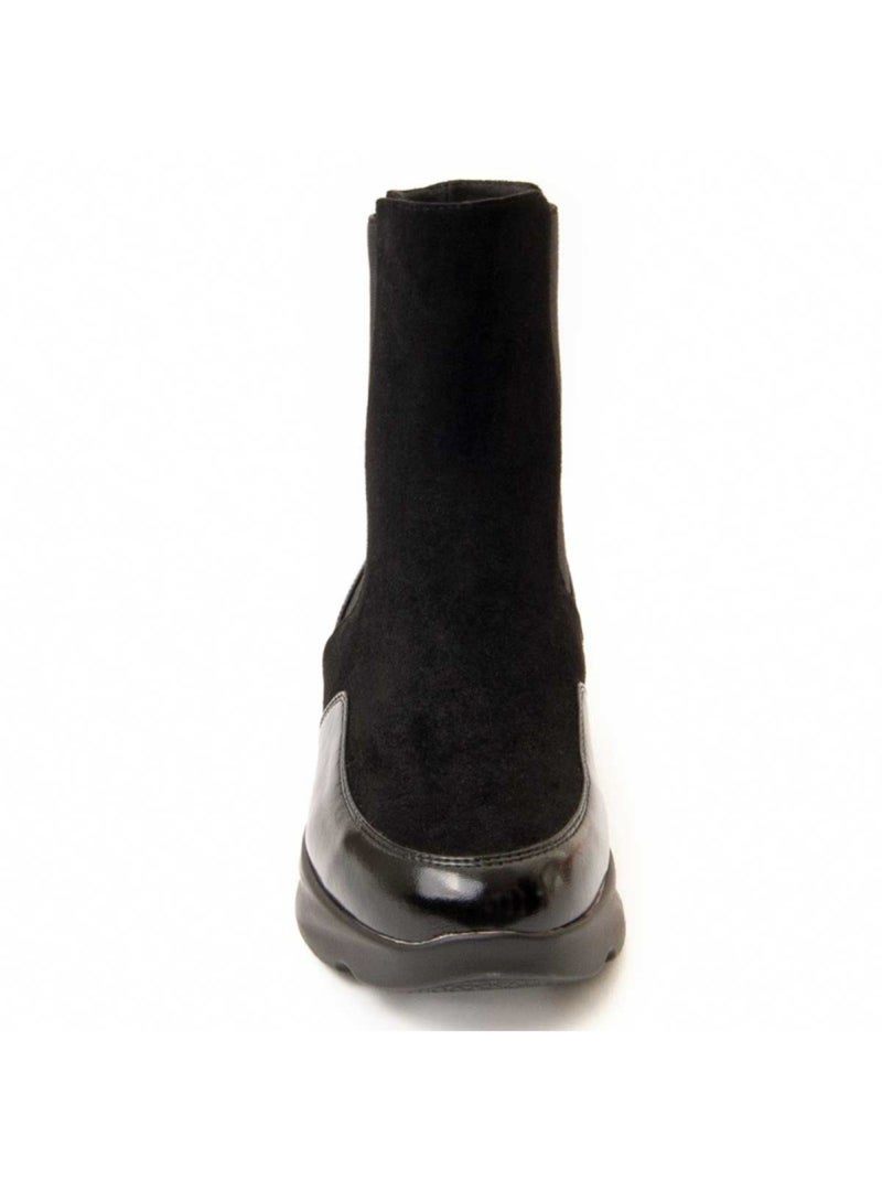 Stivaletto Zeppa Materiale Sintetico E Tessile Montevita Nero - Kiabi