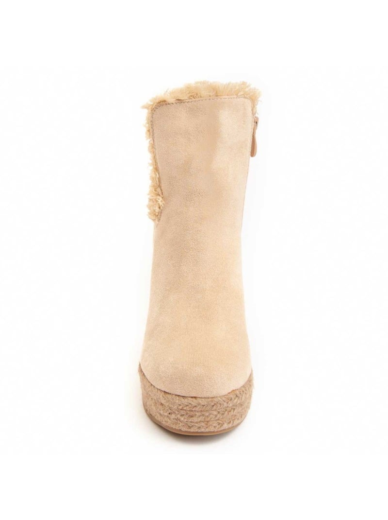 Stivaletto Zeppa Materiale Sintetico Montevita Beige - Kiabi