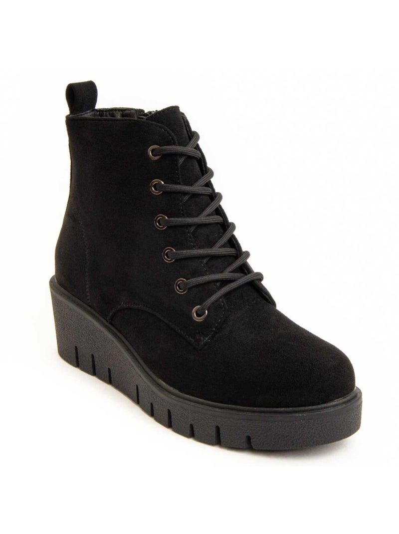 Stivaletto Zeppa Materiale Sintetico Montevita Nero - Kiabi