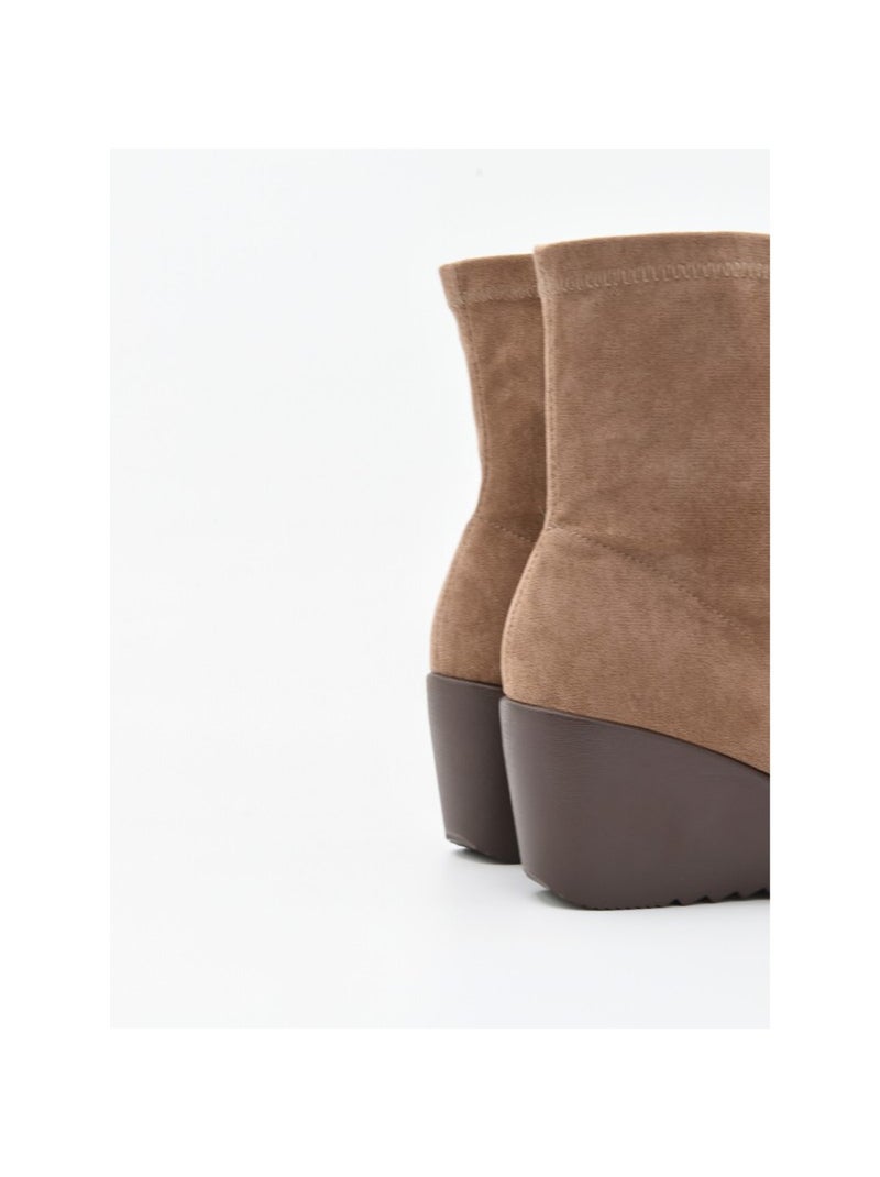 Stivaletto zeppa materiale sintetico purapiel Beige - Kiabi