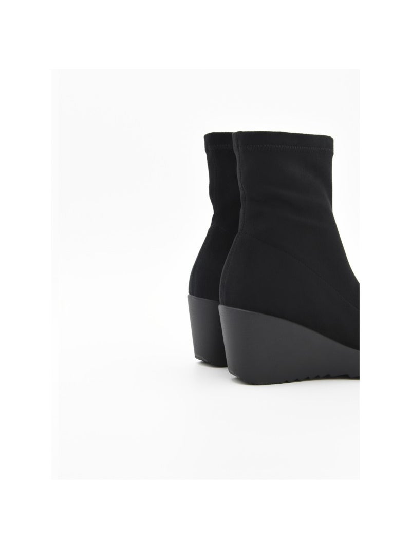 Stivaletto zeppa materiale sintetico purapiel Nero - Kiabi