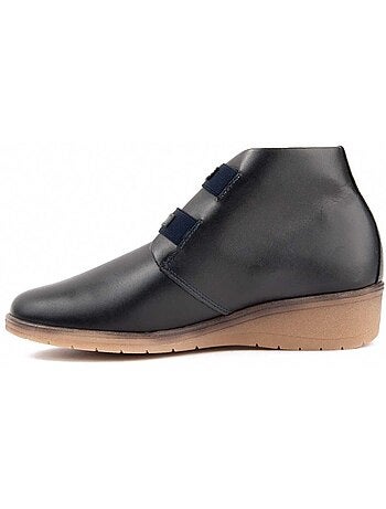 Stivaletto Zeppa Pelle Naturale Purapiel