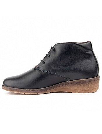 Stivaletto Zeppa Pelle Naturale Purapiel