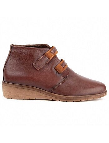 Stivaletto Zeppa Pelle Naturale Purapiel