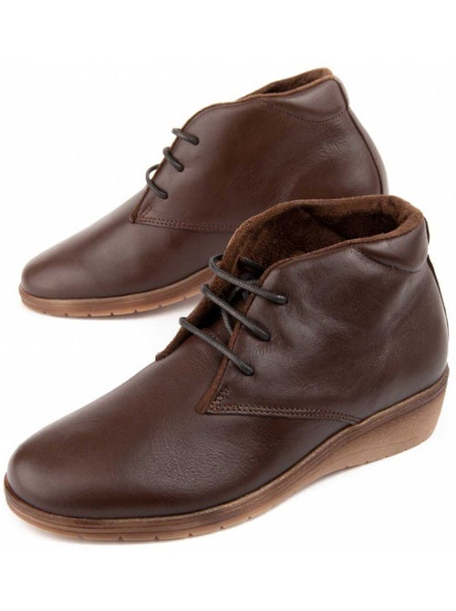 Stivaletto Zeppa Pelle Naturale Purapiel - Kiabi