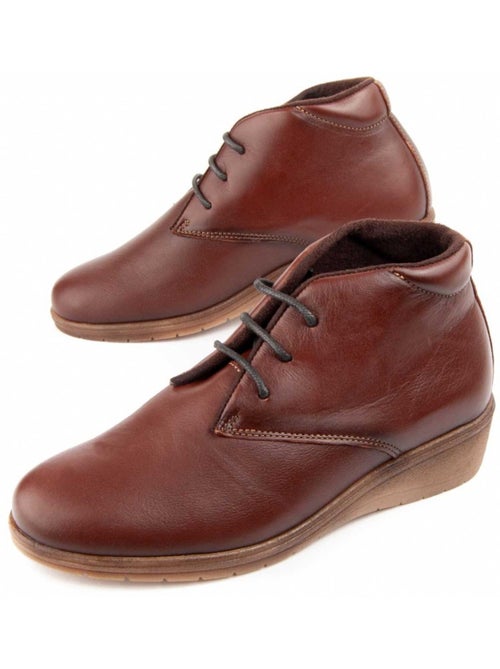 Stivaletto Zeppa Pelle Naturale Purapiel - Kiabi