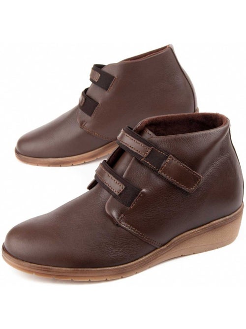 Stivaletto Zeppa Pelle Naturale Purapiel - Kiabi