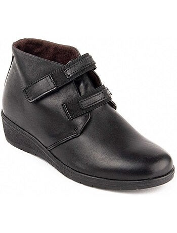 Stivaletto Zeppa Pelle Naturale Purapiel