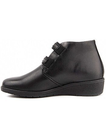 Stivaletto Zeppa Pelle Naturale Purapiel
