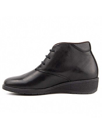 Stivaletto Zeppa Pelle Naturale Purapiel