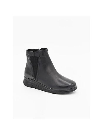 Stivaletto Zeppa Pelle Naturale Purapiel