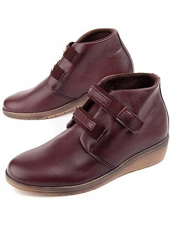 Stivaletto Zeppa Pelle Naturale Purapiel