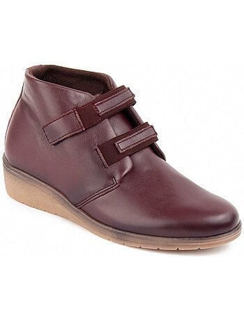 Stivaletto Zeppa Pelle Naturale Purapiel