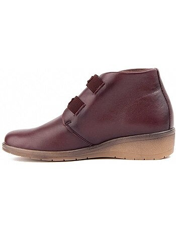 Stivaletto Zeppa Pelle Naturale Purapiel