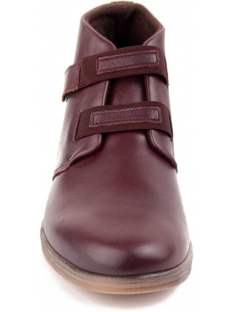 Stivaletto Zeppa Pelle Naturale Purapiel Rosso - Kiabi