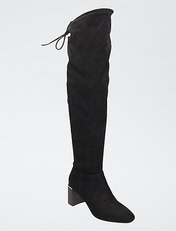 Stivali alti cuissardes in simil suede