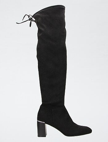 Stivali alti cuissardes in simil suede