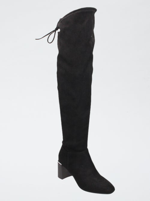 Stivali alti cuissardes in simil suede - Kiabi