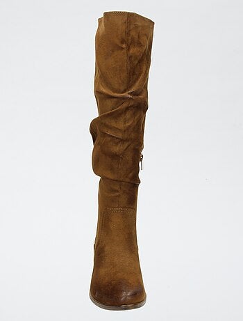 Stivali alti in simil suede
