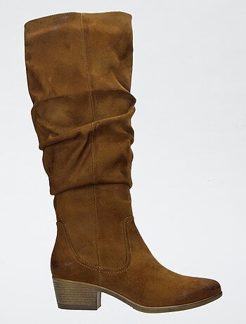 Stivali alti in simil suede