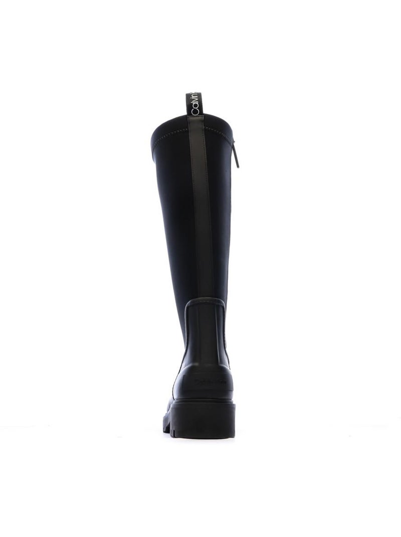 Stivali Alti Pioggia Donna Calvin Klein Jeans in Neoprene Nero - Kiabi