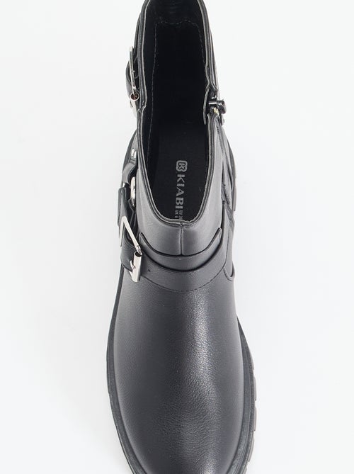Stivali biker con cinturini fantasia - Kiabi Stivali biker con cinturini fantasia - Kiabi