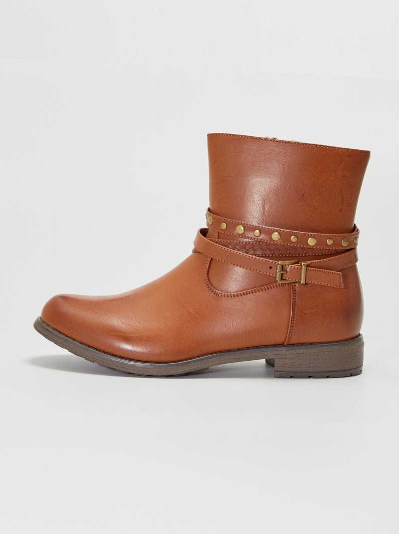 Stivali con cinturini BEIGE - Kiabi