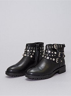 Stivali con strass e borchie - Kiabi