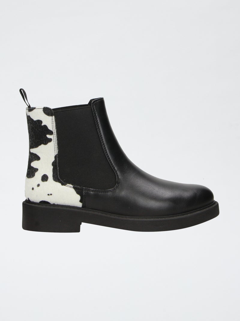 Stivali con tacco in similpelle Nero - Kiabi