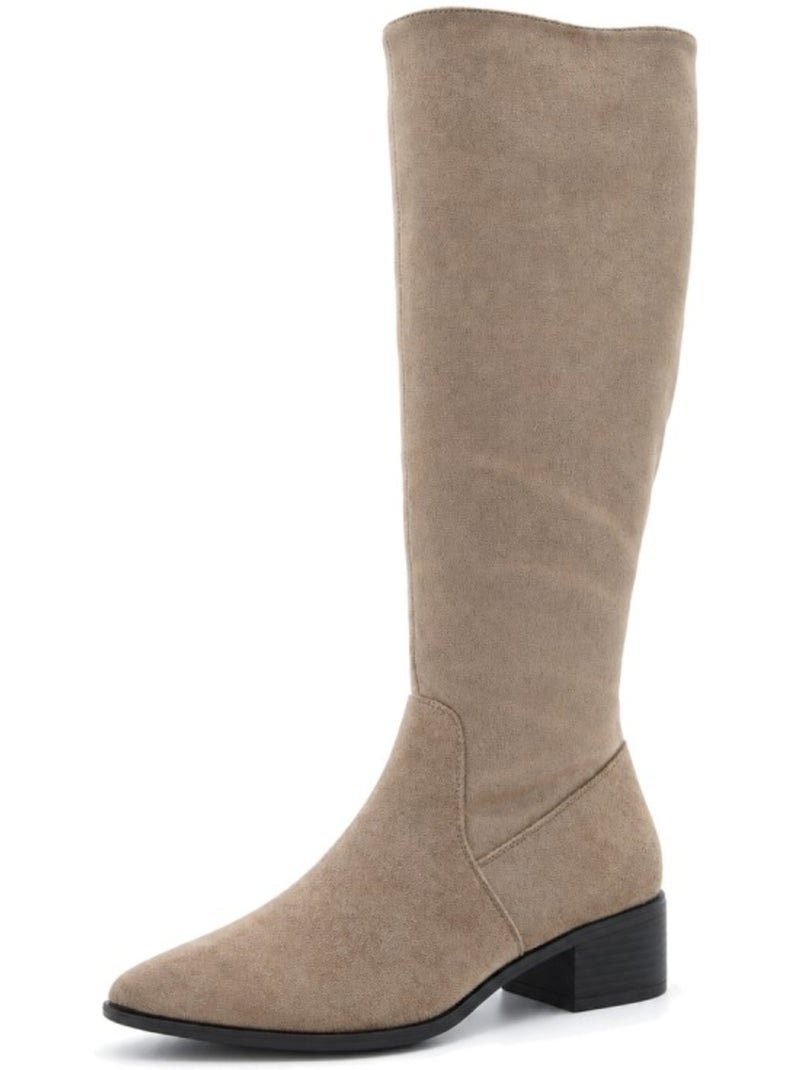 Stivali con tacco pelle naturale purapiel Marrone - Kiabi