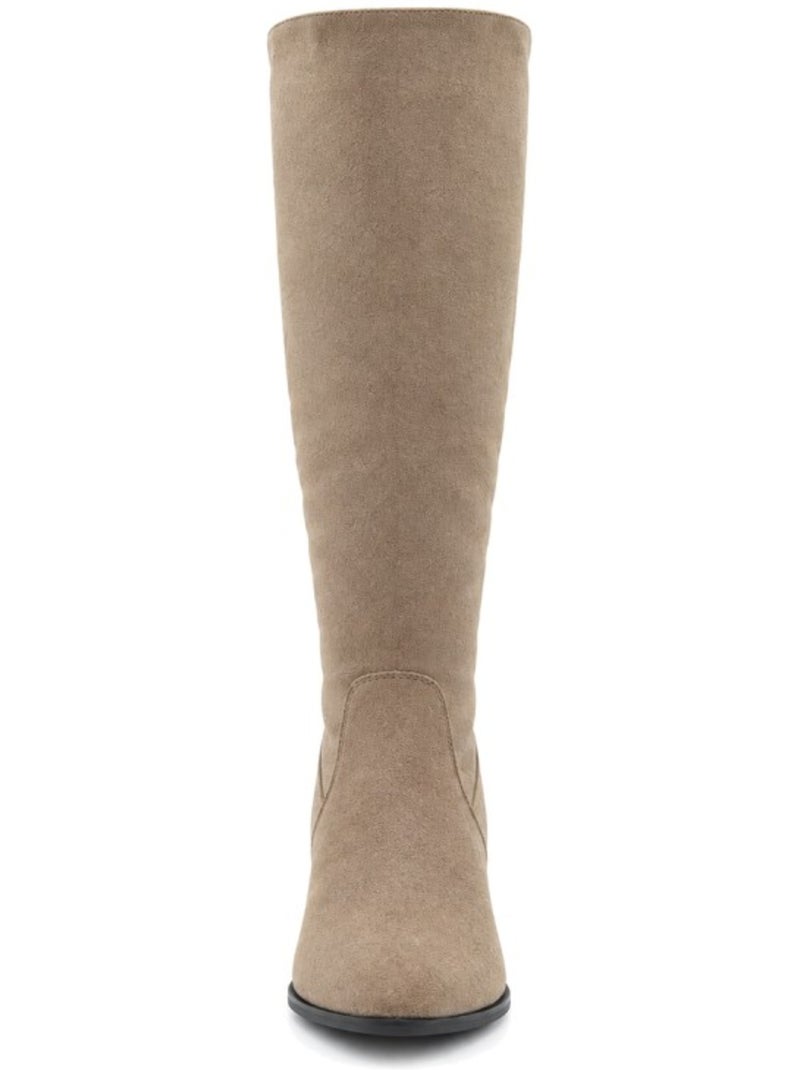 Stivali con tacco pelle naturale purapiel Marrone - Kiabi