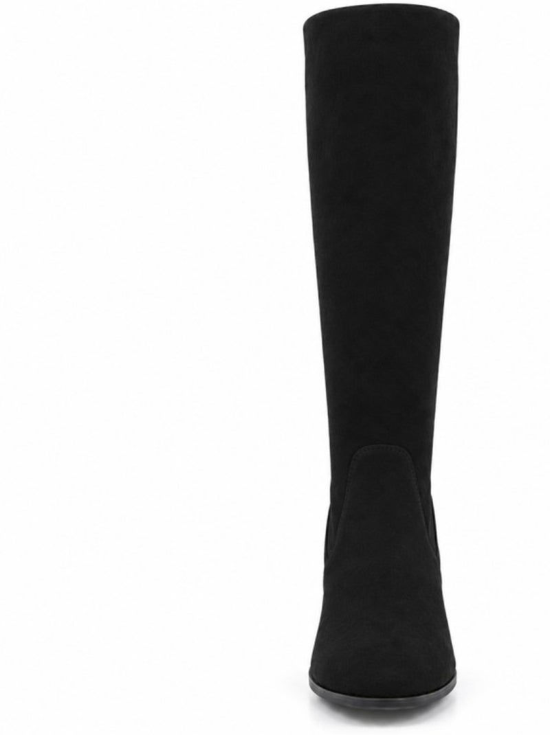 Stivali con tacco pelle naturale purapiel Nero - Kiabi