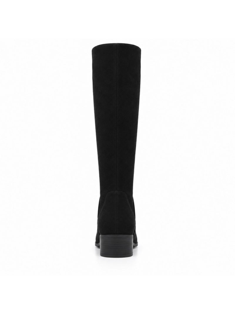 Stivali con tacco pelle naturale purapiel Nero - Kiabi